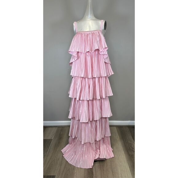 NWT L'Idée Classique Pleated Tiered Gown Pink Size AU10/US6 $489 - Picture 5 of 10
